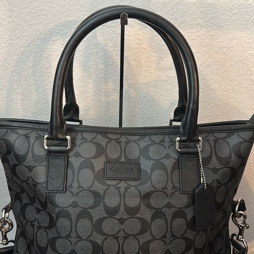 Coach Signature Heritage Foldover F71103 Men's Signature Line Handbag,Shoulde... - Picture 4 of 9